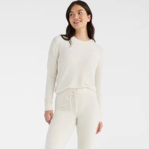 Knix Cozzzy Crew Top in Sea Salt - Size Medium